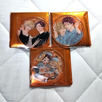 Golden Sparkle Acrylic Coasters Set of 3  Minta Suzumaru Cafe, Love x Sparkle,