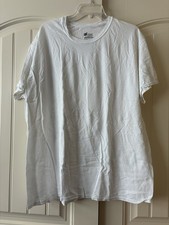 3 Hanes Men's Short Sleeve Crew Neck Cotton T-Shirt - White, XL, 3-Pack 