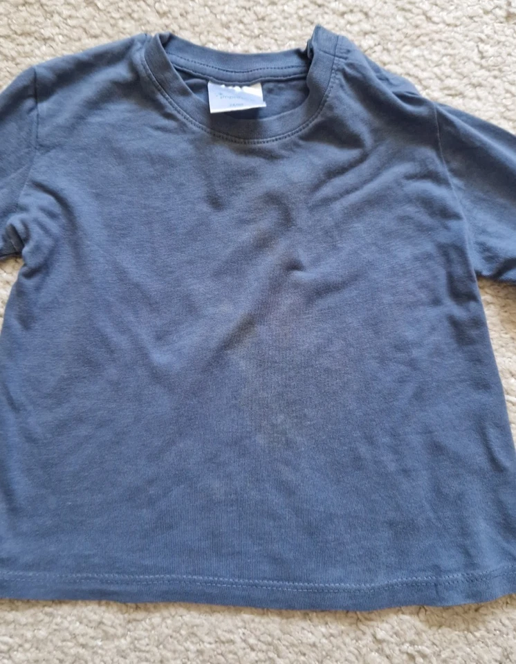 Blaues Langarmshirt, Größe 74 / 80 - Bild 3 von 4