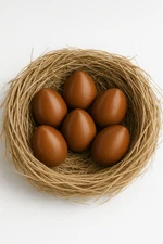 Fake Realistic Decoy Nest Bird Eggs Barn  Coup For Craft Hens Lay 6 Pcs Pieces