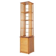 5 Tier Farmhouse Bookcase Wooden Tall Bookshelf 6W x 12.8" D White