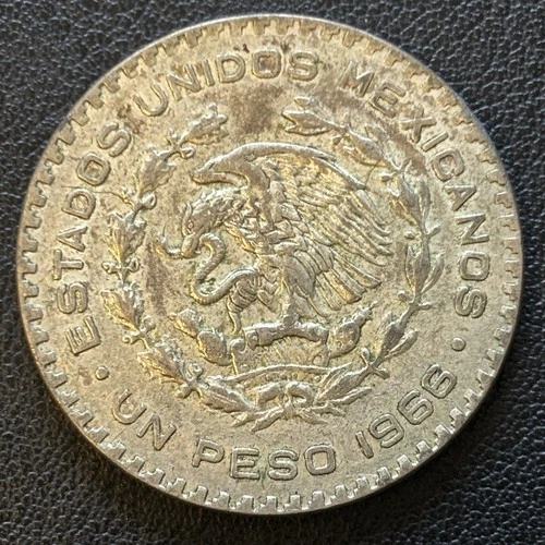 Photo of a 1966 Mexico Un Peso Silver from an eBay listing that sold on Jul 15, 2026