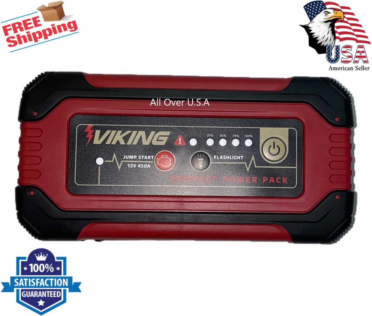 Viking Lithium Ion Jump Starter Power Pack 12000 MAh 62749, 40 OFF