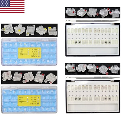 Dental Orthodontic Self Ligating Ceramic Brackets Clear Roth MBT 022 Damon Ormco
