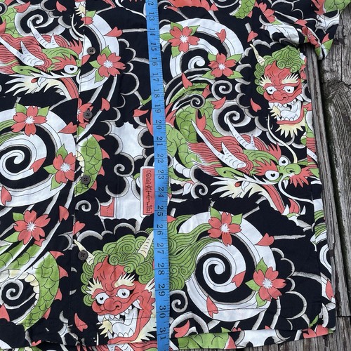 Y2K Ed Hardy Japan Dragon Floral Button Up Shirt Men’s Size Xl. NWT - Picture 4 of 6