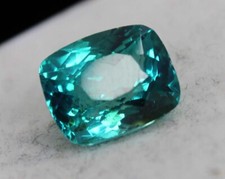 6 Ct Natural Montana Sapphire Cushion Cut Certified Loose Gemstone Green