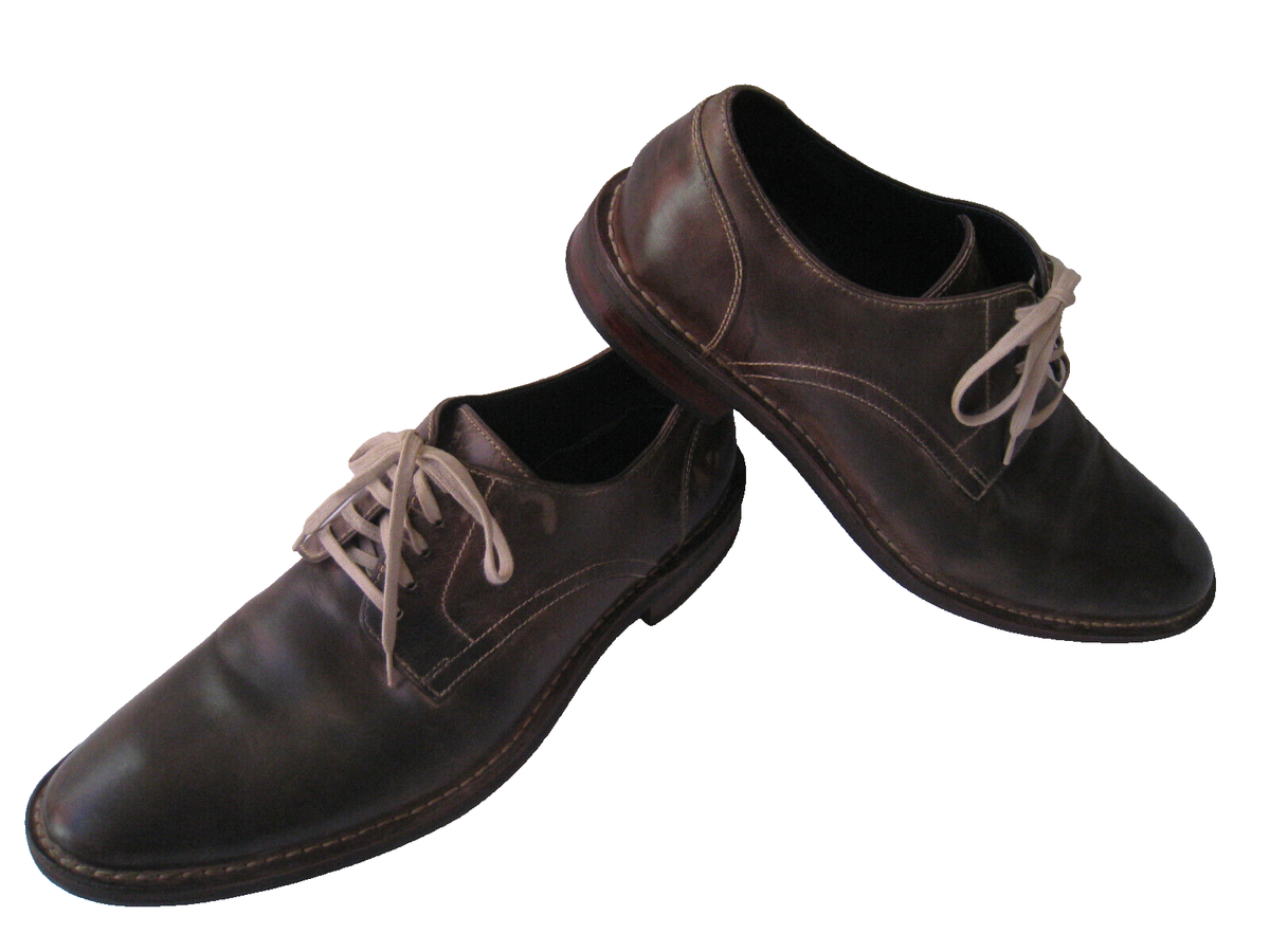 COLE HAAN AIR STRATTON DISTRESSED LEATHER OXFORDS MEN