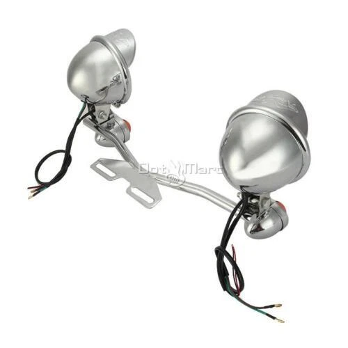 Barra de luz cromada de señales de giro de paso para Honda Shadow ACE 750 1100 VT1100C Foto 4 de 4