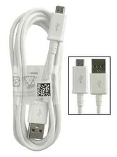 1m USB Data / Charger Power White Cable Lead for Cubot X18 / X18 Plus Phone