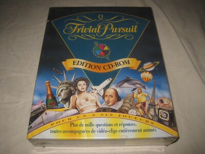 Hasbro Interactive TRIVIAL PURSUIT French Windows 95 Big Box CD PC Game SEALED
