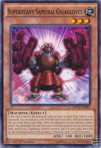 Superheavy Samurai Gigagloves - MP16-EN007 - Common - 1st Edition x3 - Near Mint