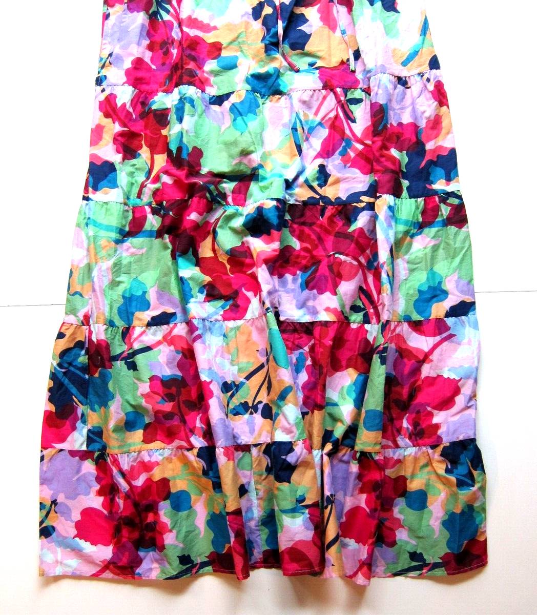 NWT Steve Madden BB Dakota Cotton Pink Green Floral Pocket Long Maxi Dress  XL | eBay