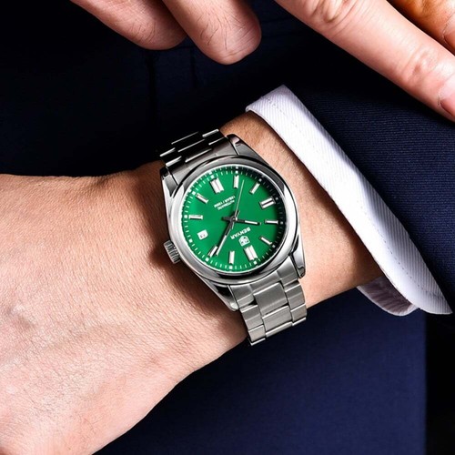 ๐ BENYAR 5185 VERDE 39ร SUB 100M SEAGUL ST6 AUTOMATICO VETRO HERDLEX OROLOGIO โ - Foto 6 di 24