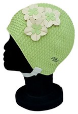 Blue Reef Tokyo Damen Bubble Pastellgrün Off White Schwimmhut Mit Gurtemblem