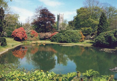 ENGLAND POSTKARTE Arlington Court The Wilderness Pond Devon UK J. Arthur Dixon