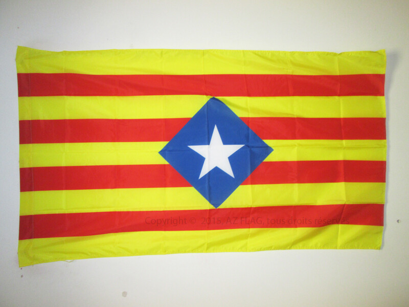 Drapeau Catalogne Estelada Blava 150x90cm résistant aux intempéries pour mât