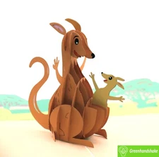 Kangaroo Moments, Pop Up Card, 3D Popup Greeting Cards for all occasion