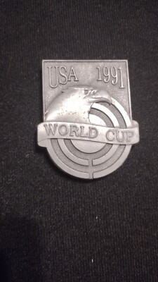 1991 USA World Cup Shooting Sports Pewter Belt Buckle Eagle Target Vintage Belt Buckle USA 1991 World Cup Eagle & Bullseye  main image 4