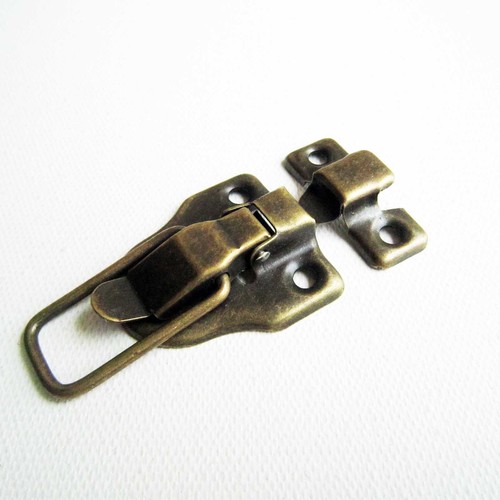 Jewelry Chest Box Suitcase Wood Case Trunk Buckles Toggle Hasp Latch Catch Clasp - Picture 10 of 11