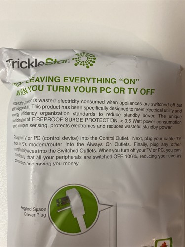 Brand New TRICKLESTAR 7 Outlet Advanced Power Strip Fire Proof Surge Protector - 第 6/6 張圖片