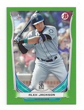 2014 Bowman Draft Alex Jackson Green #/75 Mariners