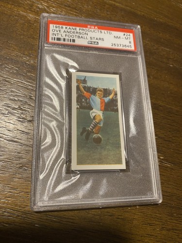 1958 Kane Products Ove Andersson PSA 8 Swedish Football Soccer Card Rare Vintage