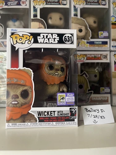 Funko Pop! Star Wars Wicket with Slingshot SDCC 2023 Official Sticker
