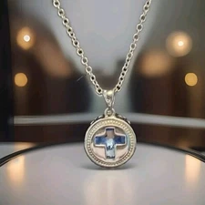 Swarovski Crystal Charming Inspirations Interchangeable Necklace Blue (642B)