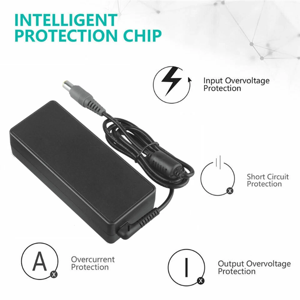 Adaptador de CA 65W 20V 3.25A para IBM Lenovo Thinkpad T61 Cargador Fuente de alimentación Red Foto 4 de 4