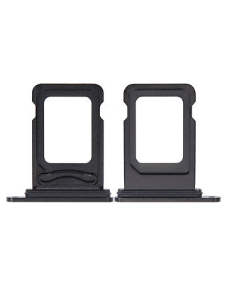 Dual Sim Card Tray Compatible For iPhone 14 Pro 14 Pro Max Space Black