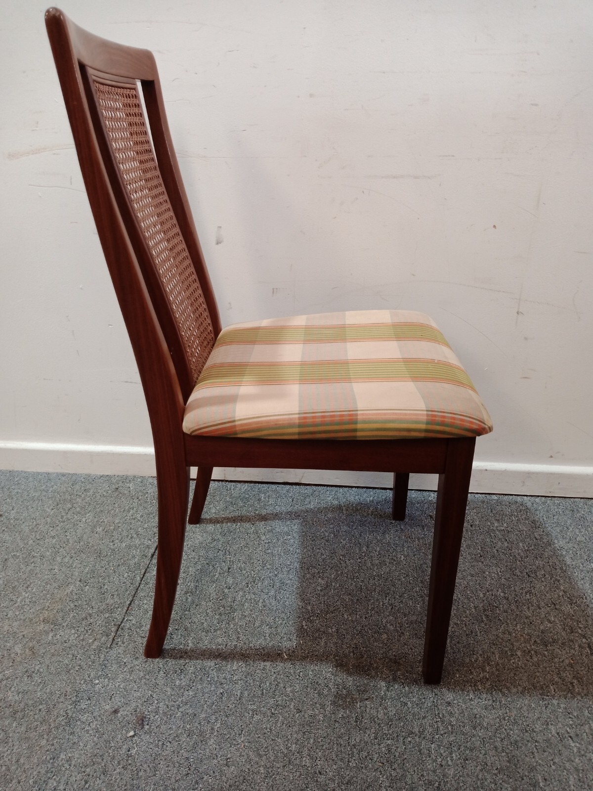 Pair of G Plan Rattan Vintage Dining Chair Teak Wooden Retro Furniture