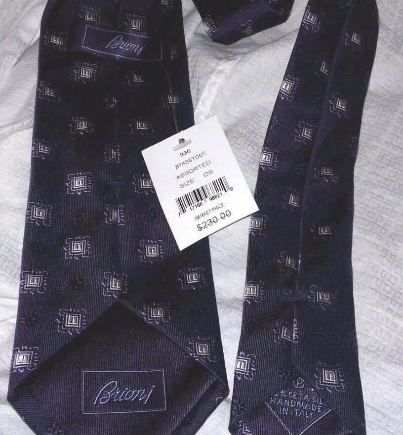  Corbata BRIONI hecha en Italia tejida seda cuello precio de venta sugerido por el fabricante $230! Foto 2 de 3