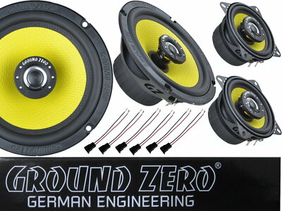 Ground Zero für VW Golf 3 III 91 - 02 Lautsprecher 3 Wege Komplett Set Tür 3 Ohm