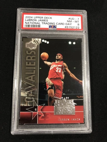 2004 Upper Deck #UD-7 LeBron James National Trading Card Day PSA 8