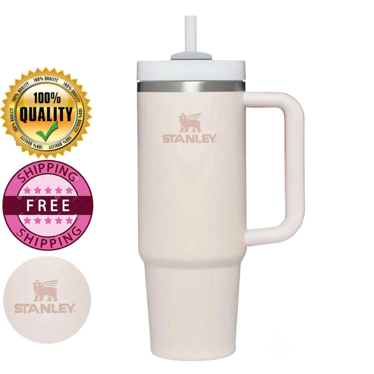 1pc, Stanly Cup With Lid And Straw, 40oz/1200ml Heavy Duty Water