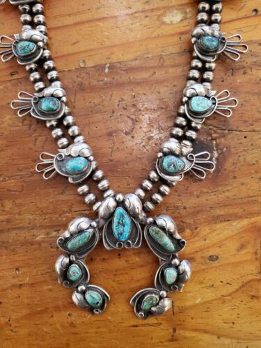 Vintage Early Turquoise Sterling Silver Navajo  N… - image 1