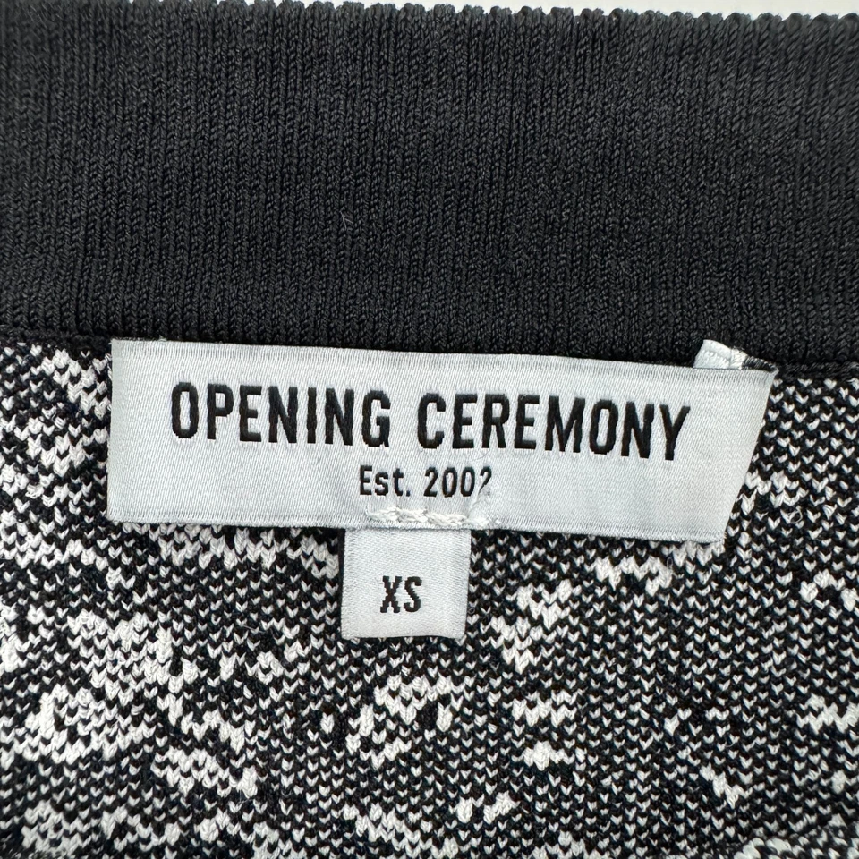 Falda lápiz elástica tejida con estampado blanco y negro talla XS Opening Ceremony para mujer Foto 2 de 4