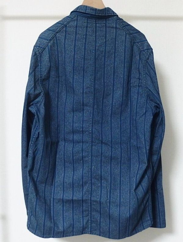 HELLER'S CAFE プリズナージャケット サイズ40 Heller's Cafe WAREHOUSE & Co Stripe Denim Chore JACKET sz40