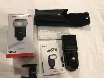 Canon 580ex speedlight w/case&Mini stand photo Flash (013803044515)