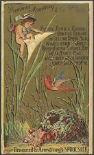 1880's Advertising trade card the brainerd & armstrong co. spool silk
