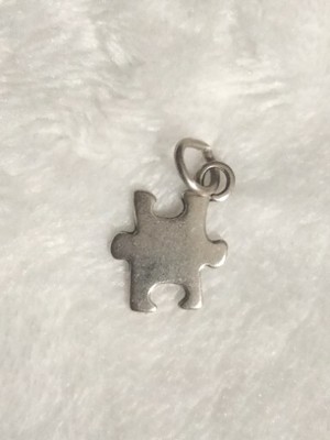 VTG Sterling Silver Puzzle Piece Charm/Pendant 