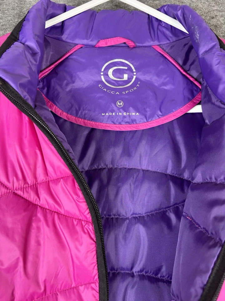 Puffer Jacket Giacca Sport Women’s M Hot Pink Hiking Skiing Sledding Outdoor - Image 2 of 4