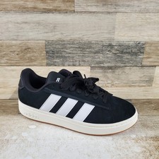 Adidas Grand Court Alpha 00s Mens Shoes Sz 11.5 Black Suede Lace Up Sneakers