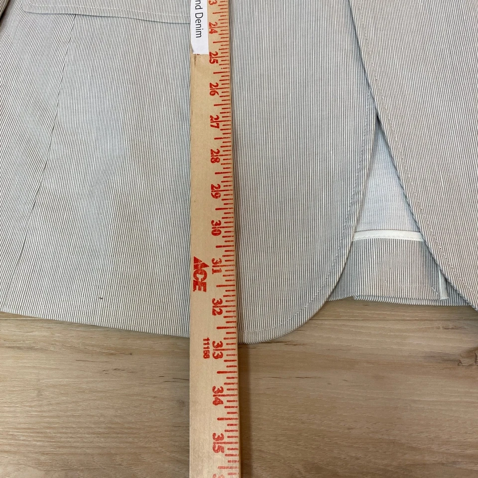 Blazer Theory Para Hombres 42L Mezzo Cordón Rayas Chaqueta Dos Botones Pana Foto 4 de 4