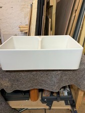 Villeroy & Boch Farmhouse 80 Double Ceramic Sink with Outlet Fitting - White