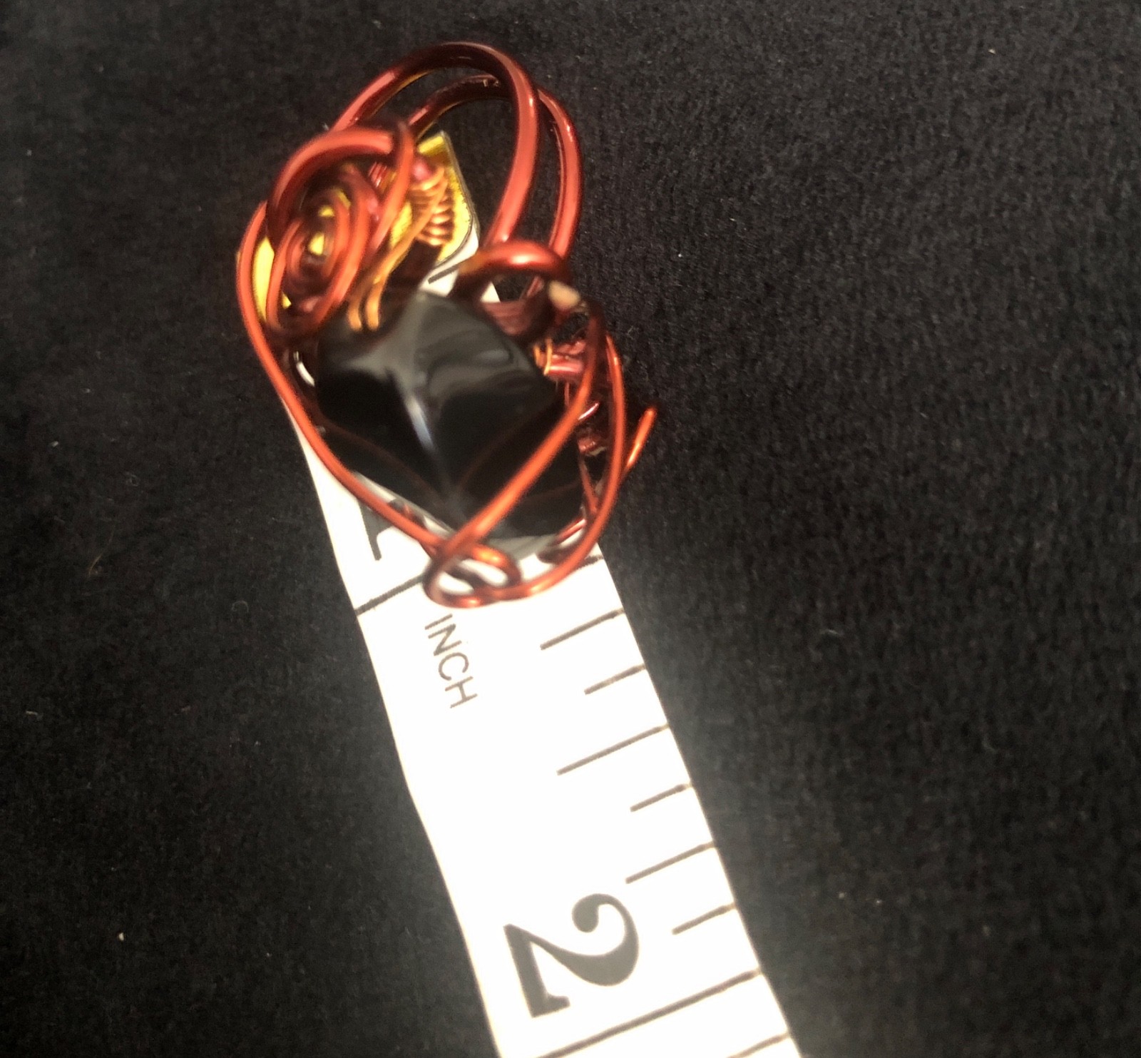 Handcrafted wire-wrapped ring, copper, gemstone, … - image 5