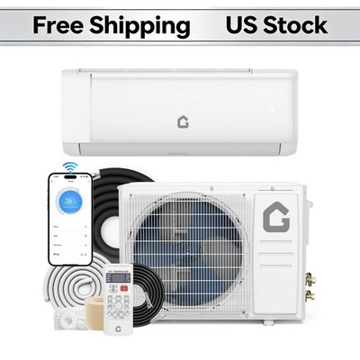 12000 BTU Ductless Heat Pump Air Conditioner 18.5 SEER2 230V Installation Kit