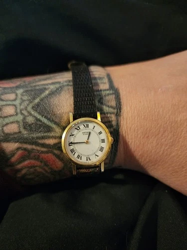 Vintage Seiko Women’s Quartz Watch Gold Tone Roman Numerals Leather Strap