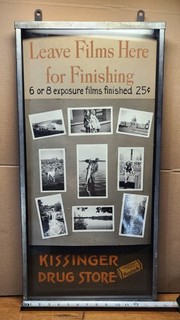 Vintage 1920's Kodak Store Display Sign Fergus Falls Mn.