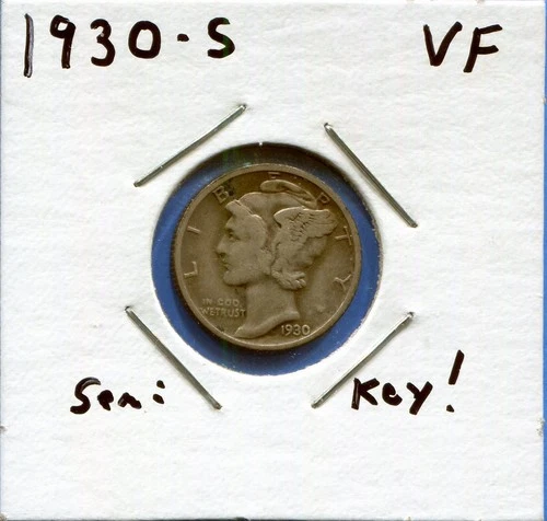 W@W 1930-s Mercury Dime !!!! ( LOW Mintage !!!!)  VF !!!!!